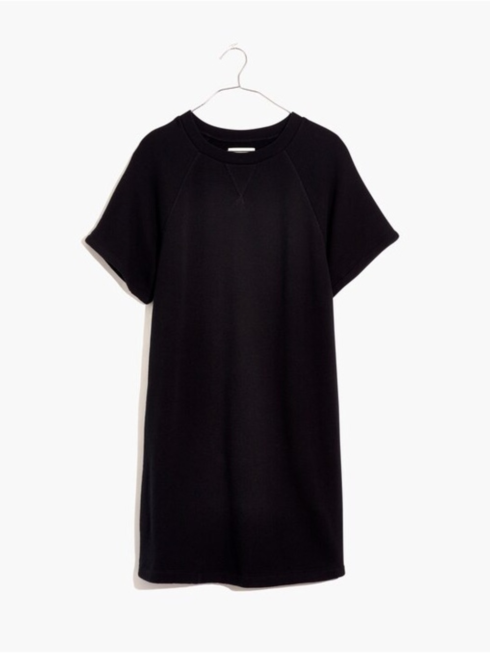 Madewell Black Mini Sweatshirt Dress